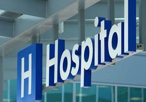A hospital building